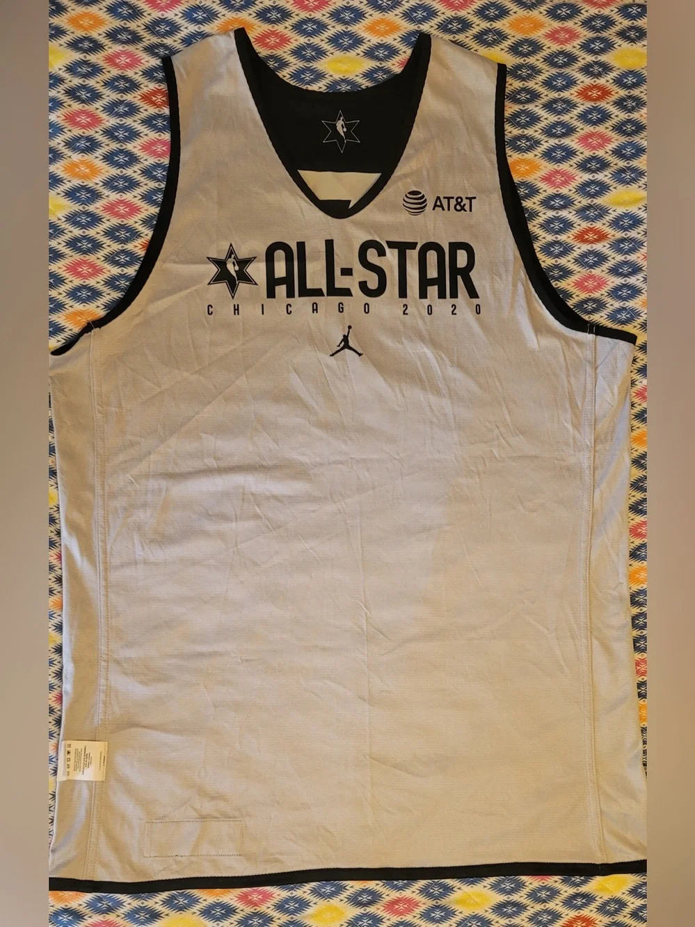 Anthony Davis Jordan White & Black All-Star Chicago 2020 Reversible Jersey
